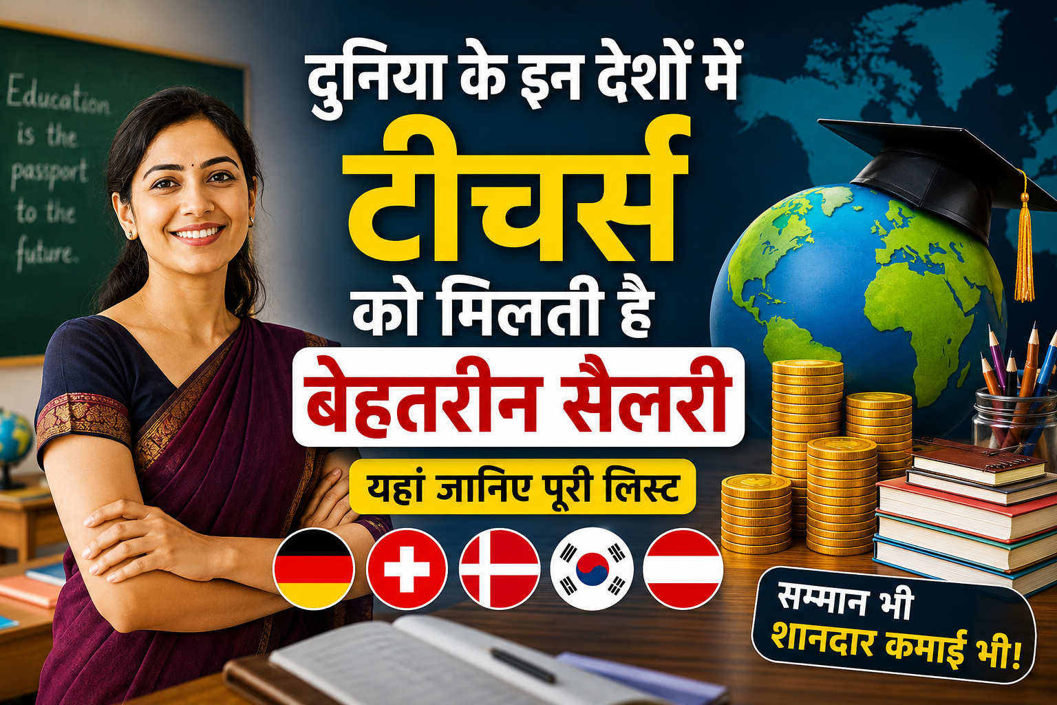Read more about the article दुनिया के इन देशों में टीचर्स को मिलती है शानदार सैलरी, लाखों नहीं करोड़ों में होती है कमाई
